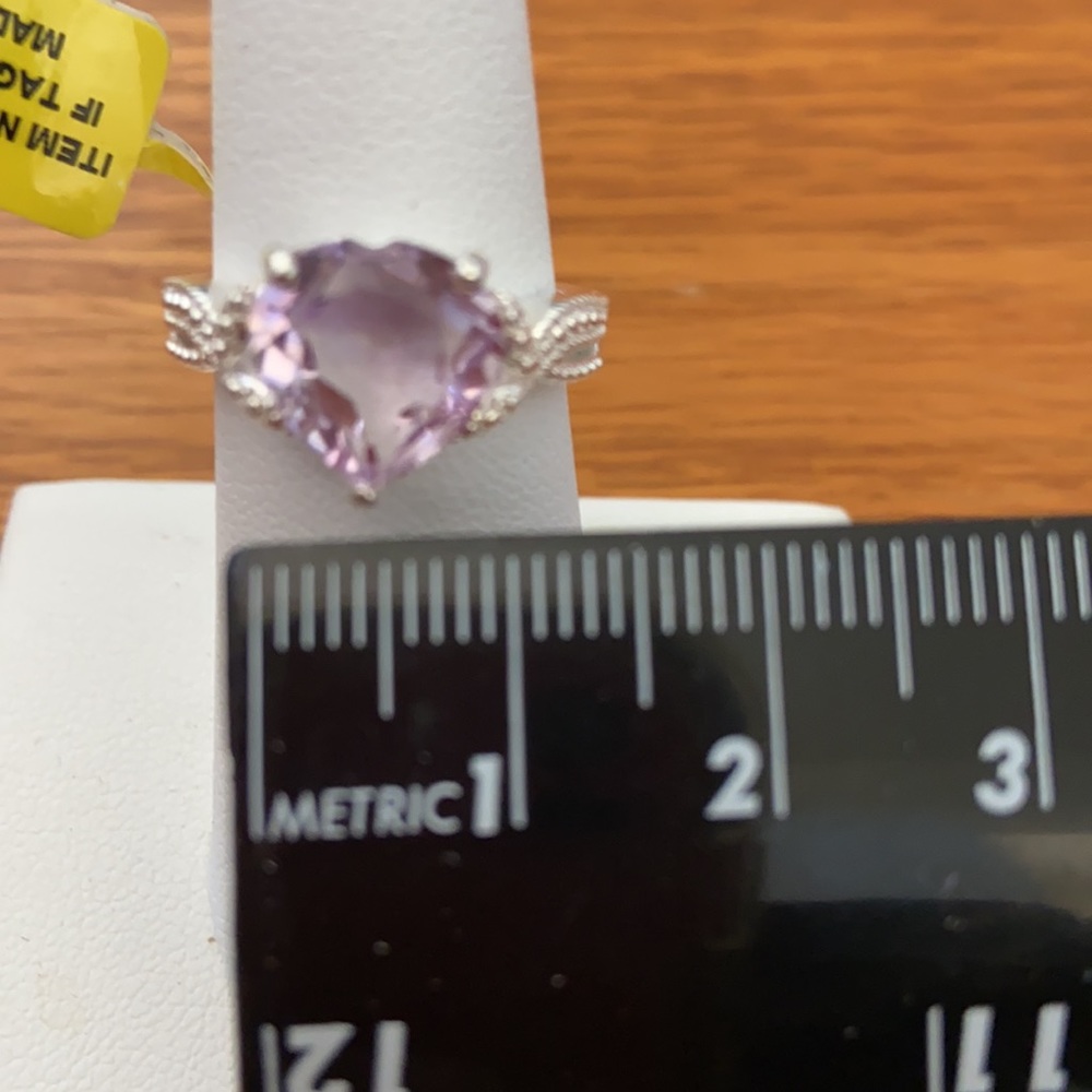 HEART Genuine Rose de France Ring. Size 9 - Picture 4 of 7